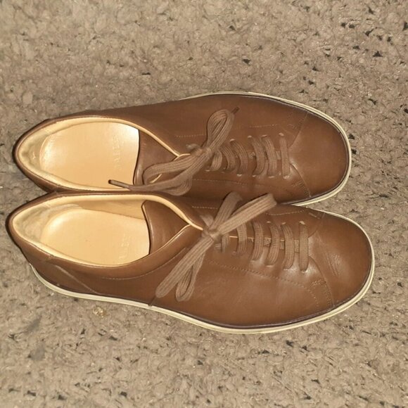BALLY-Levico-Italian Brown Leather Sneakers-Size 5 UK-6 US Men-8 Women-Excellent - Picture 6 of 7